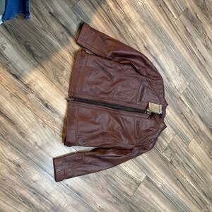 Women’s size Large Hero Leather Jacket in OXBLOOD New with Tags Never worn